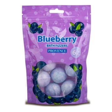 Šumivá bomba do kúpeľa PROVENCE 6 ks čučoriedka