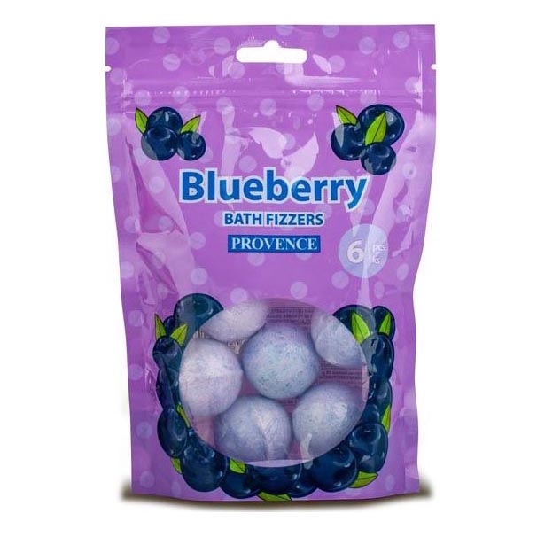 Šumivá bomba do kúpeľa PROVENCE 6 ks čučoriedka