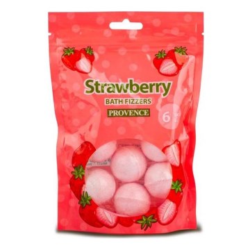 Šumivá bomba do kúpeľa PROVENCE 6 ks jahoda