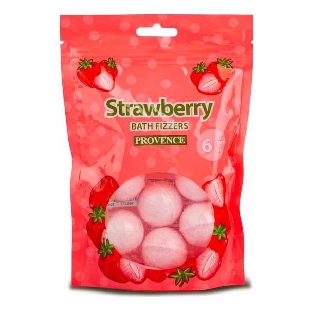 Šumivá bomba do kúpeľa PROVENCE 6 ks jahoda