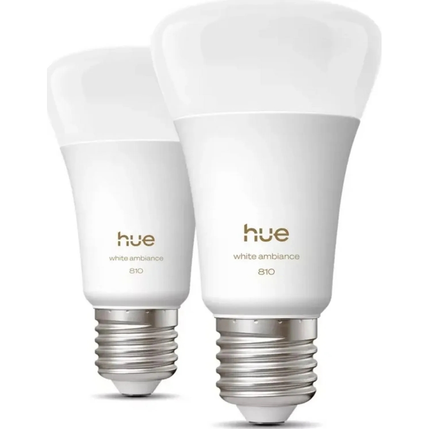 Súprava 2 ks stmievateľných LED žiaroviek Philips Hue WHITE E27/7W/230V 2700K