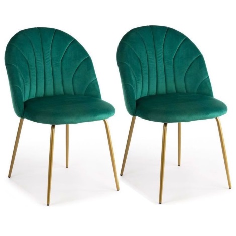 SÚPRAVA 2x Jedálenská stolička BELLA zelená
