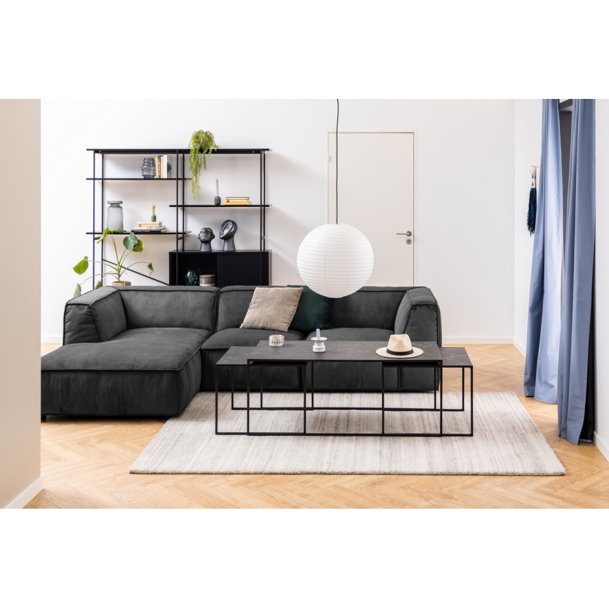 Súprava konferenčných stolíkov ALMA, 3 ks, antracit