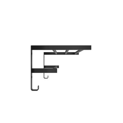 Sušák na uteráky na kúpeľňový radiátor HF SHEFFIELD 52x25,6 cm čierna