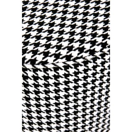 Taburet ARUNA pr. 36 cm biela/čierna/zlatá