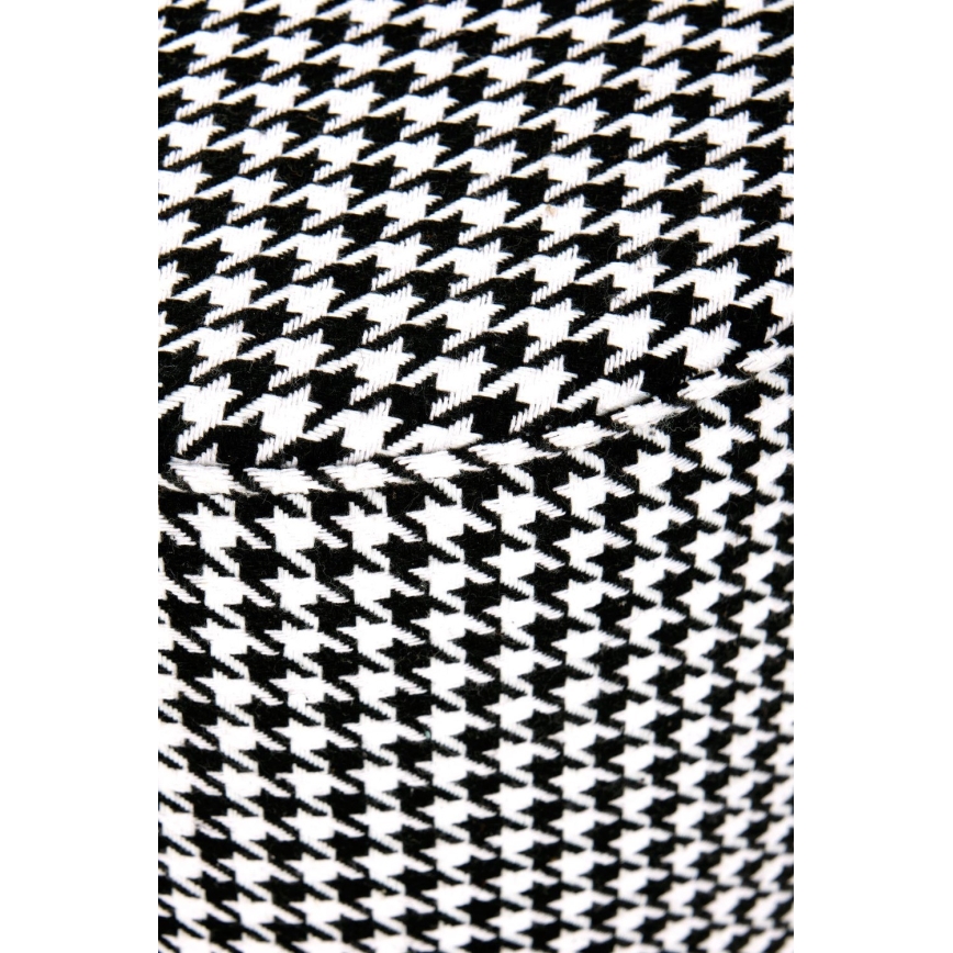 Taburet ARUNA pr. 36 cm biela/čierna/zlatá