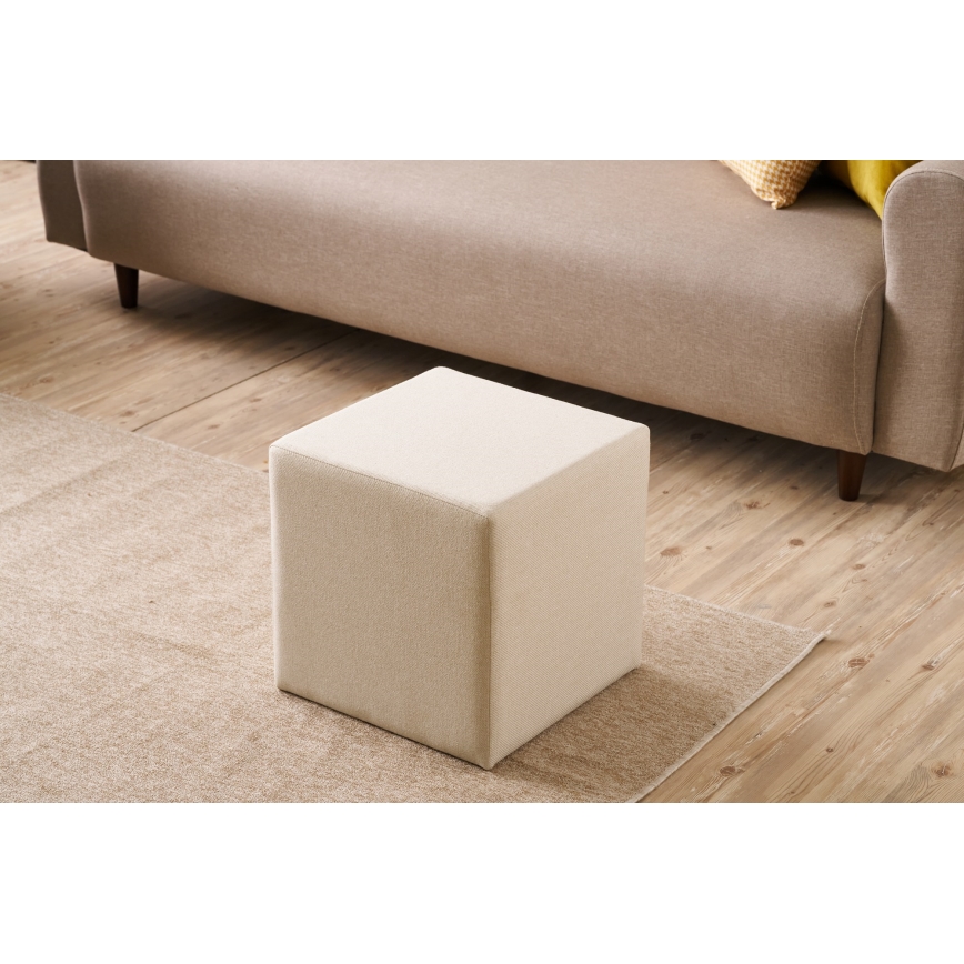 Taburet CUBI 40x40 cm krémový