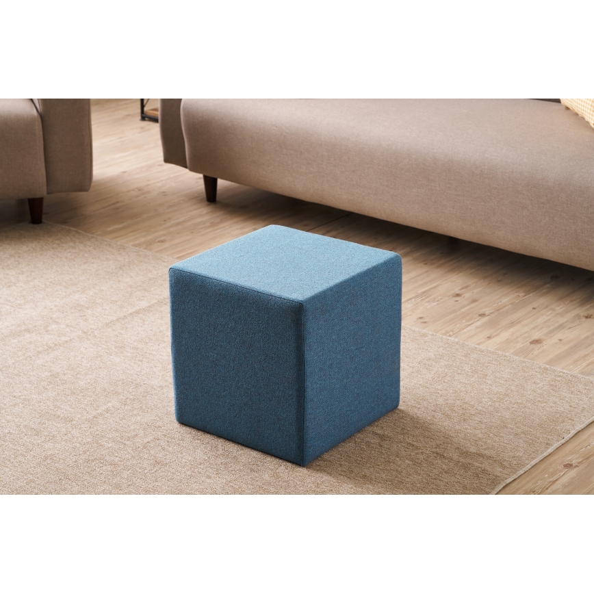 Taburet CUBI 40x40 cm modrý