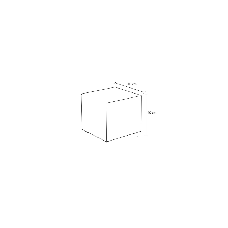 Taburet CUBI 40x40 cm modrý
