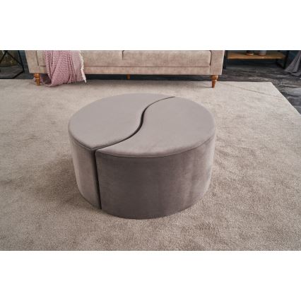 Taburet JING, priemer 80 cm, hnedý