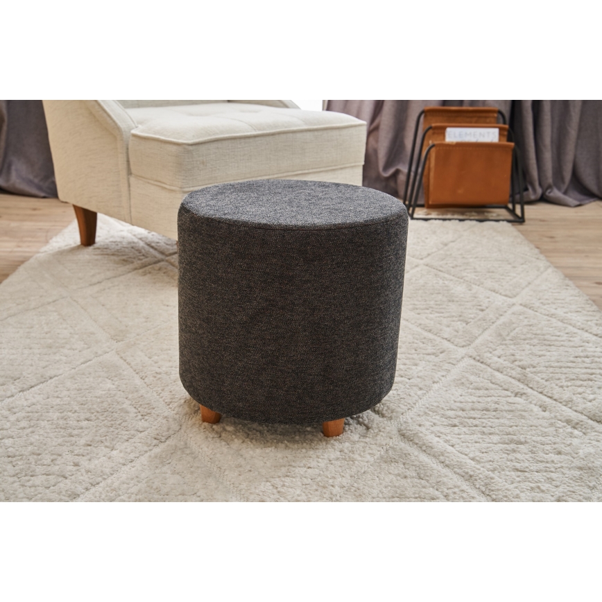 Taburet KIMA, priemer 40 cm, antracit