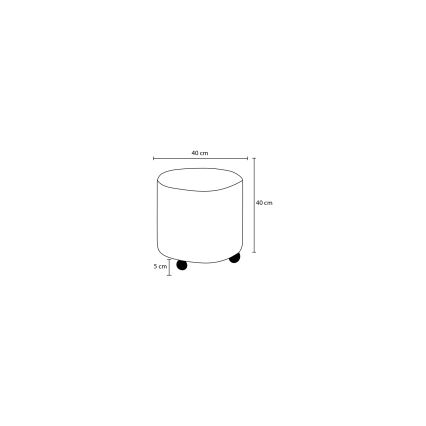 Taburet KIMA, priemer 40 cm, antracit