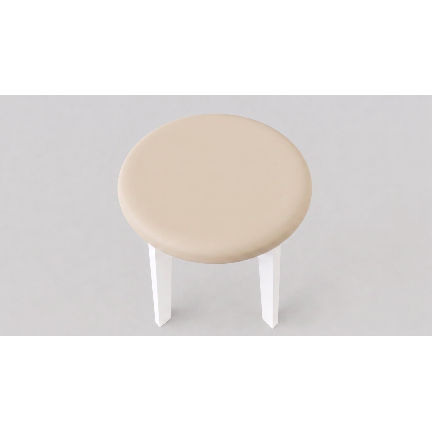 Taburet KUBE pr. 36 cm biela/béžová