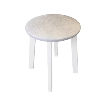 Taburet KUBE priemer 36 cm biela/krémová