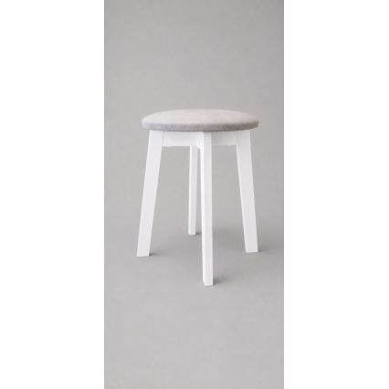 Taburet KUBE priemer 36 cm biela/krémová
