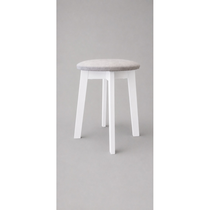 Taburet KUBE priemer 36 cm biela/krémová