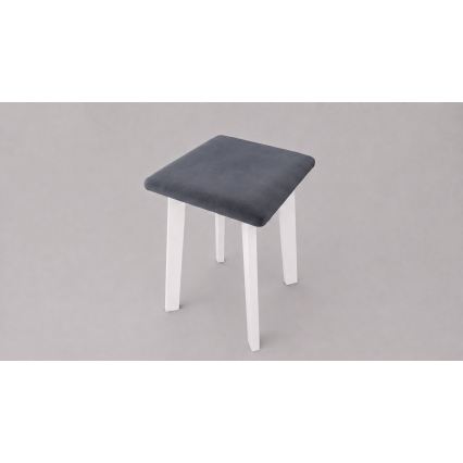Taburet LUBE 36x36 cm biela/antracit