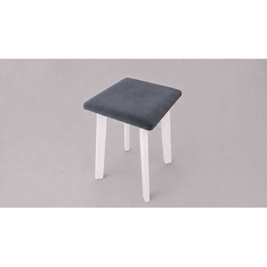 Taburet LUBE 36x36 cm biela/antracit