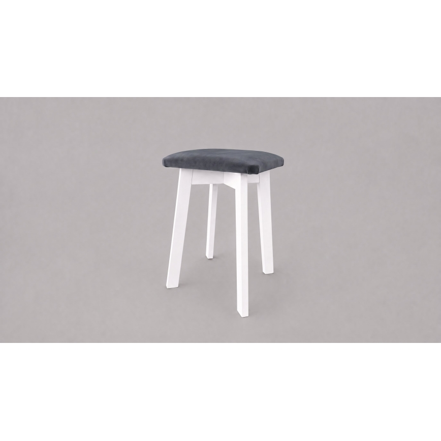 Taburet LUBE 36x36 cm biela/antracit