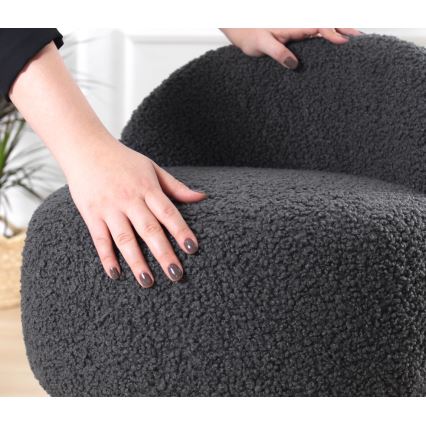 Taburet MIKI, pr. 46 cm, tmavosivý