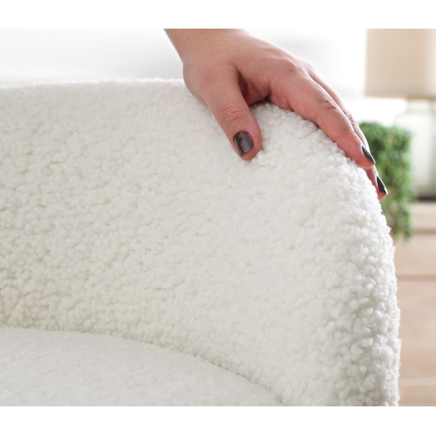 Taburet MIKI, priemer 46 cm, biela