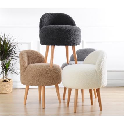 Taburet MIKI, priemer 46 cm, biela