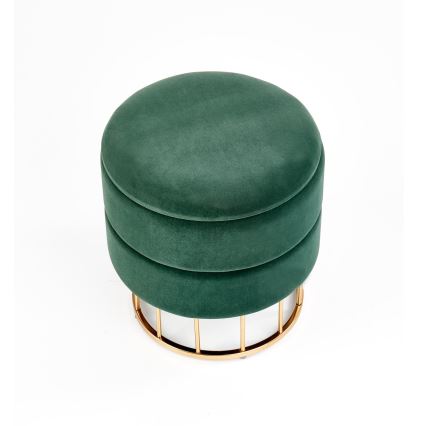 Taburet MINTY pr. 37 cm zelená/zlatá