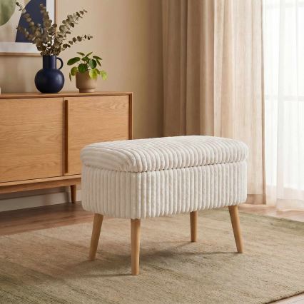Taburet MOLIS 35x60 cm biela