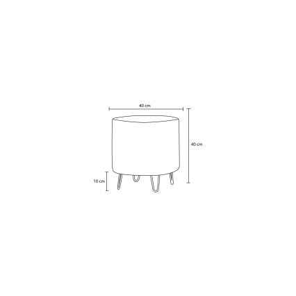 Taburet NANI, priemer 40 cm, antracit