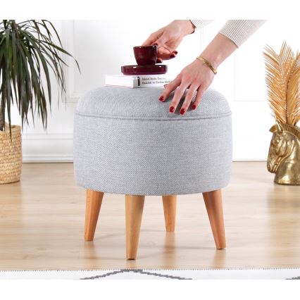 Taburet PIXI, priemer 40 cm, sivý