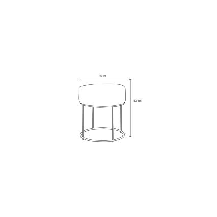 Taburet RELO pr. 40 cm hnedý