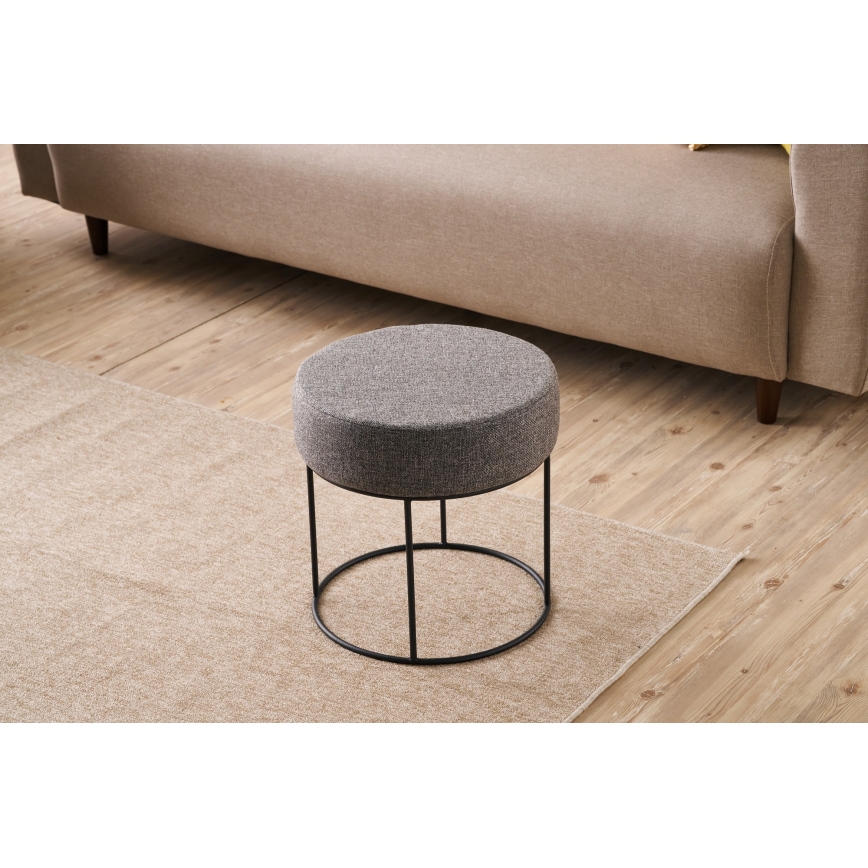 Taburet RELO, priemer 40 cm, antracit