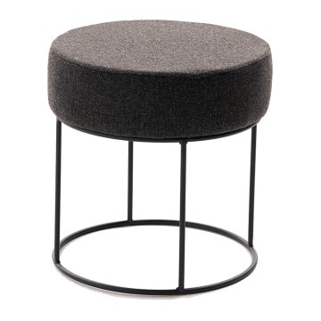 Taburet RELO, priemer 40 cm, tmavohnedý