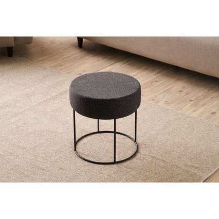 Taburet RELO, priemer 40 cm, tmavohnedý