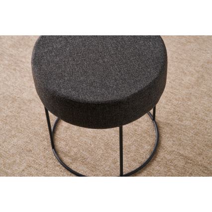 Taburet RELO, priemer 40 cm, tmavohnedý