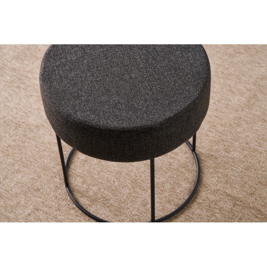 Taburet RELO, priemer 40 cm, tmavohnedý
