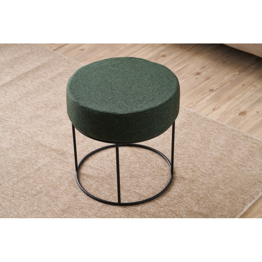 Taburet RELO, priemer 40 cm, zelený