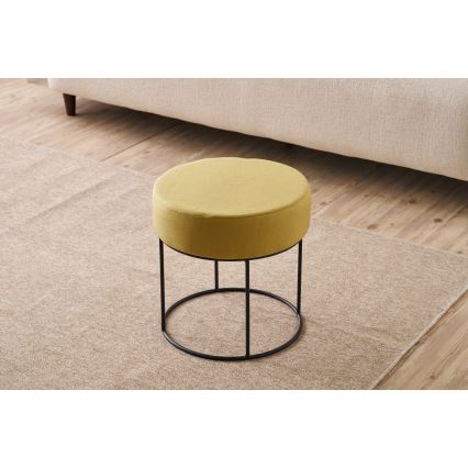 Taburet RELO, priemer 40 cm, žltý