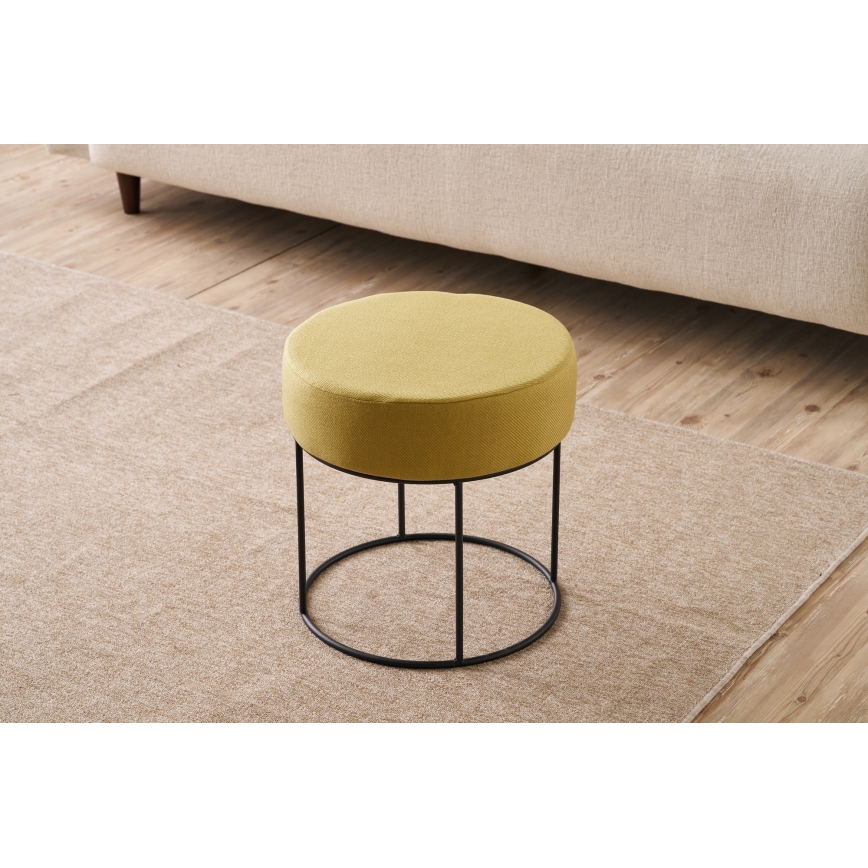 Taburet RELO, priemer 40 cm, žltý
