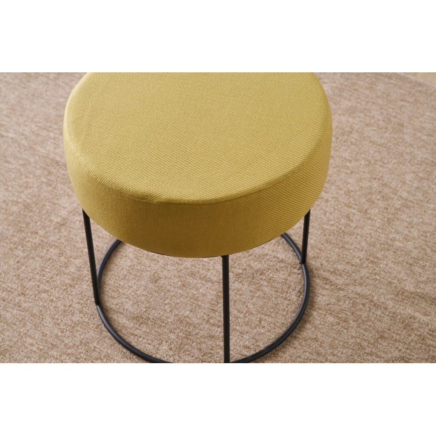 Taburet RELO, priemer 40 cm, žltý