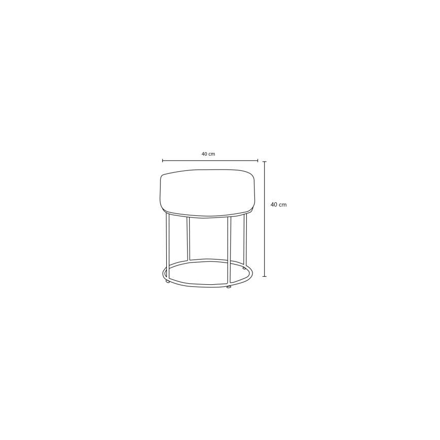 Taburet RELO, priemer 40 cm, žltý