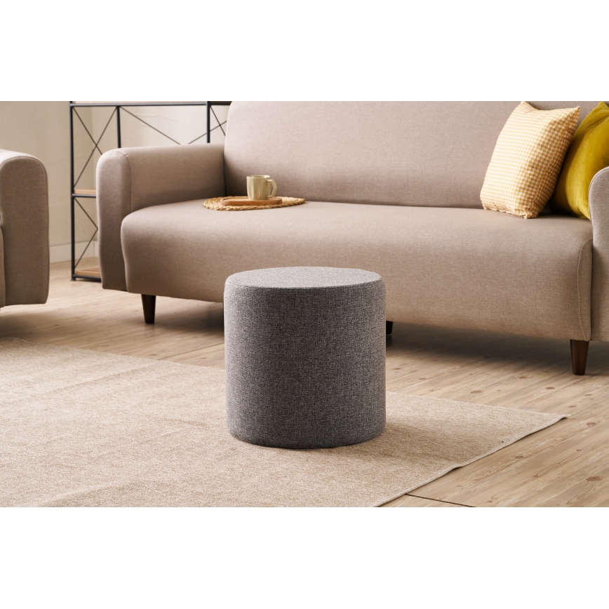 Taburet RONDO, priemer 40 cm, antracit