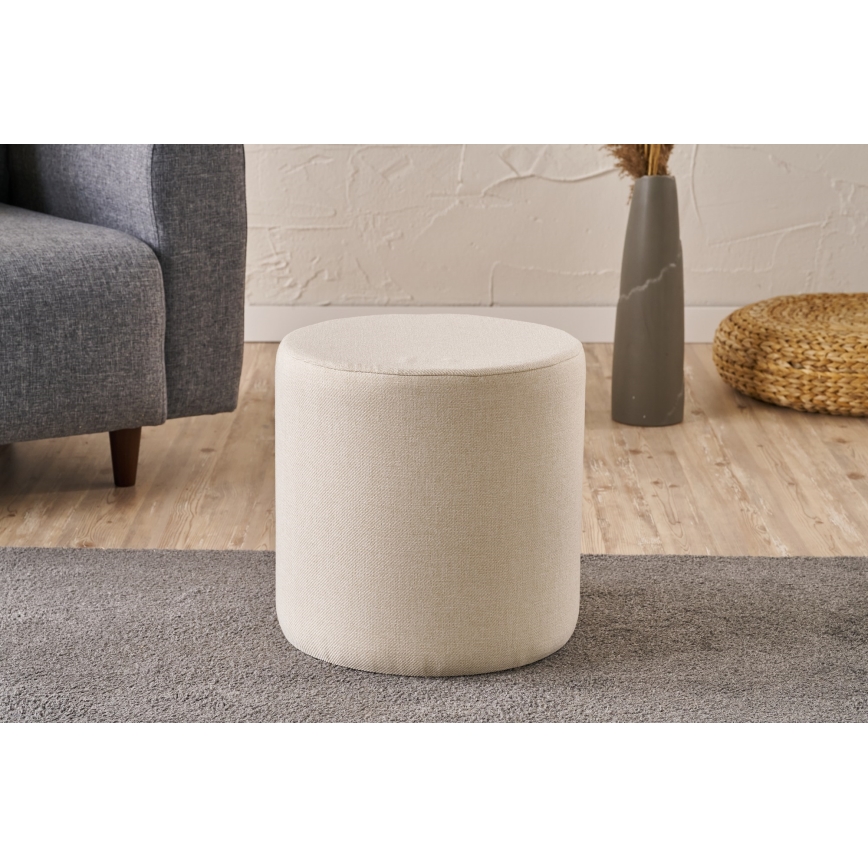 Taburet RONDO priemer 40 cm krémový