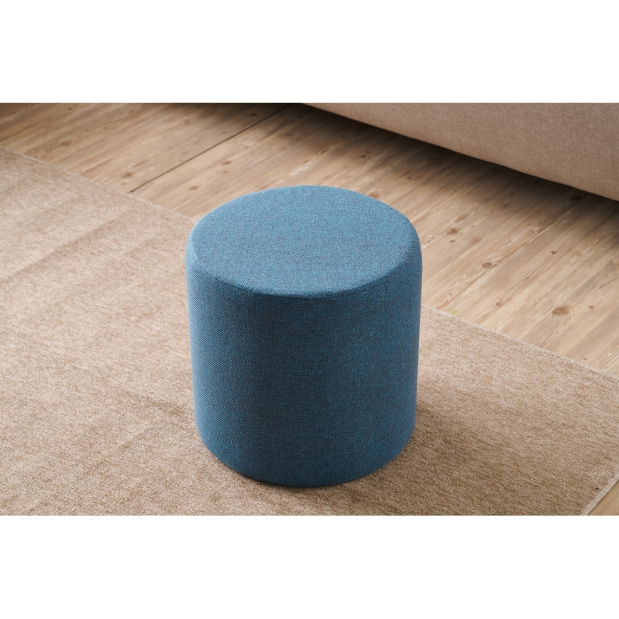 Taburet RONDO, priemer 40 cm, modrý