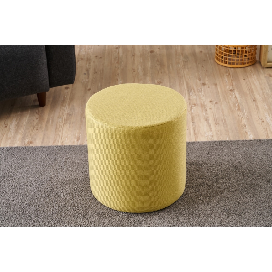 Taburet RONDO, priemer 40 cm, žltý