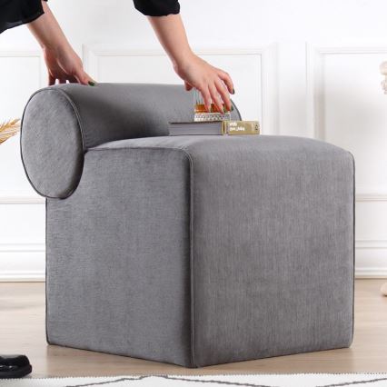 Taburet TIKI 47x45 cm sivý