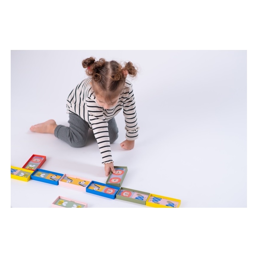 Taf Toys - Detské domino 4v1 zvieratká