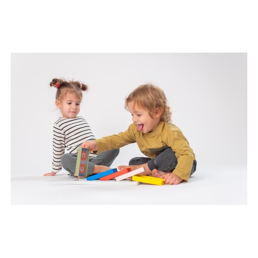 Taf Toys - Detské domino 4v1 zvieratká