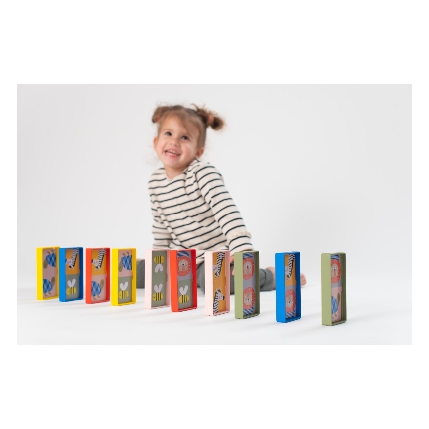 Taf Toys - Detské domino 4v1 zvieratká