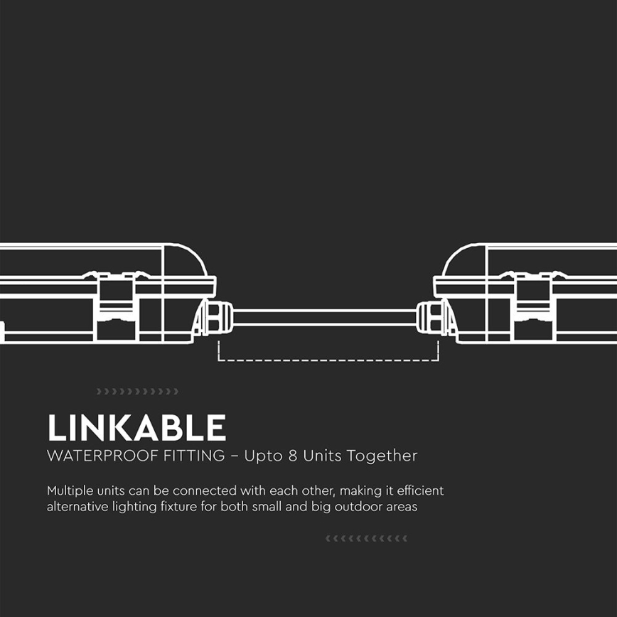 LED technické žiarivkové svietidlo s núdzovým modulom LED/36W/230V 6500K IP65 2200 mAh 120 cm